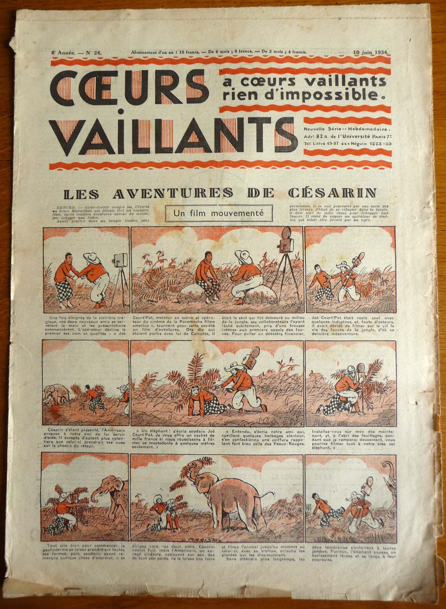 Coeurs Vaillants n°24 de 1934