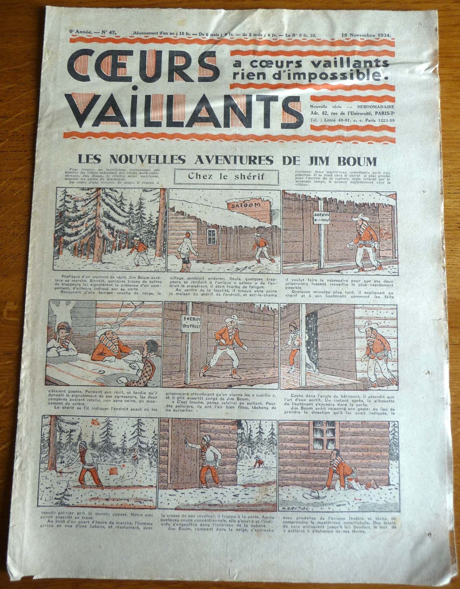 Coeurs Vaillants n°47 de 1934