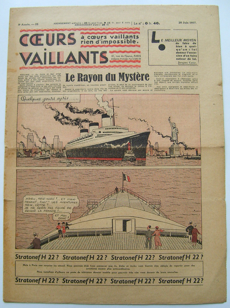 Coeurs Vaillants n°25 de 1937