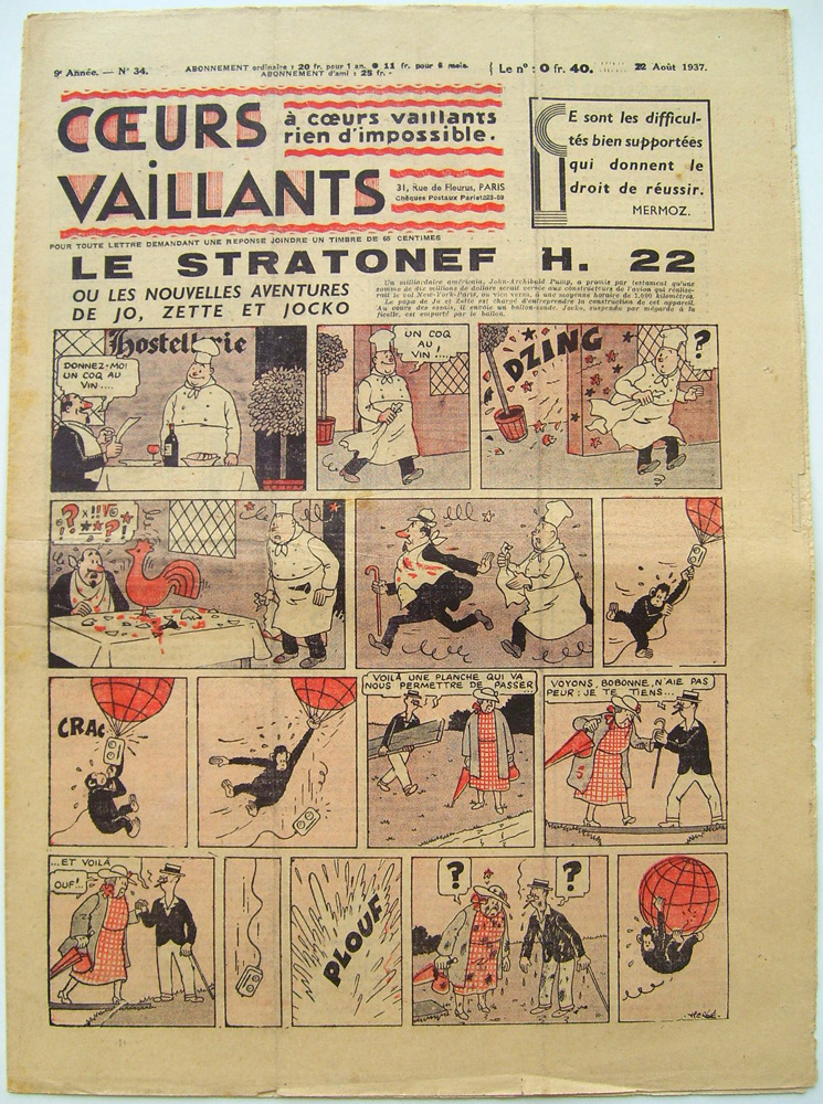Coeurs Vaillants n°34 de 1937