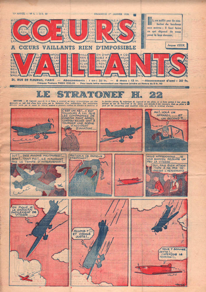 Coeurs Vaillants n°1 de 1939
