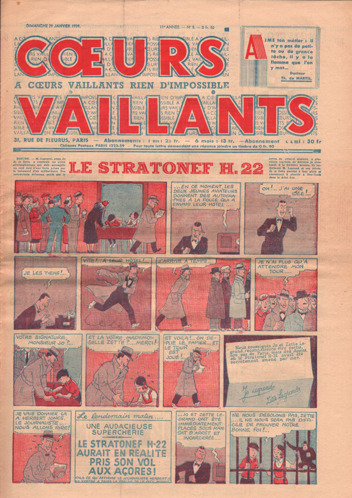 Coeurs Vaillants n°5 de 1939