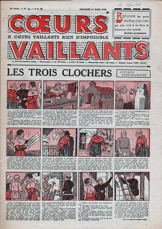 Coeurs Vaillants n°11 de 1940