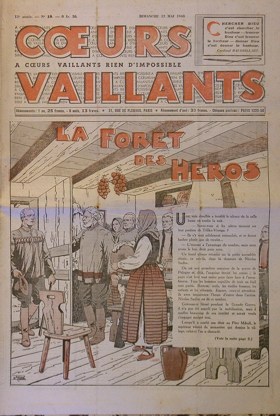 Coeurs Vaillants n°19 de 1940