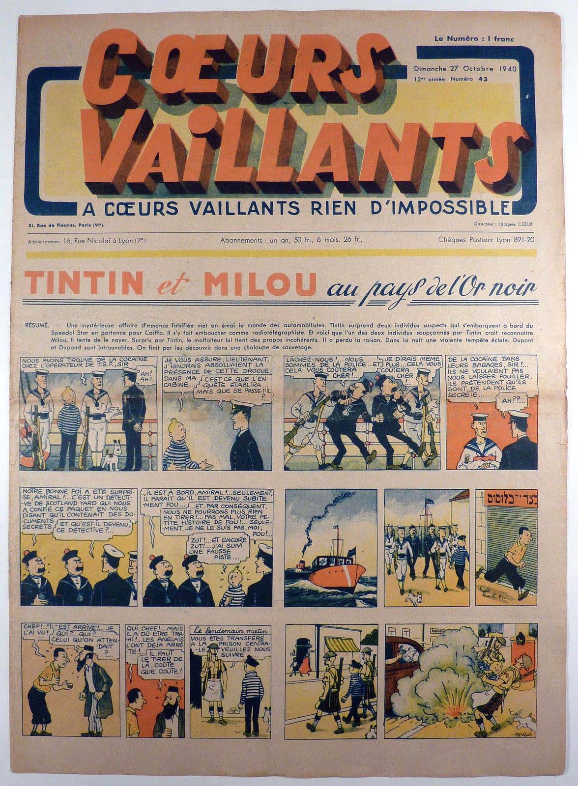 Coeurs Vaillants n°43 de 1940